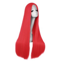 ⭐ Peluca de Kanekalon Lisa corte Recto 70 Cm Cosplay - Negro