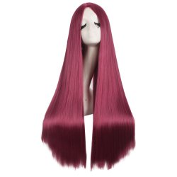 ⭐ Peluca de Kanekalon Lisa corte Recto 70 Cm Cosplay - Negro