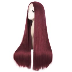 ⭐ Peluca de Kanekalon Lisa corte Recto 70 Cm Cosplay - Negro