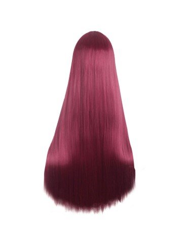 ⭐ Peluca de Kanekalon Lisa corte Recto 80 Cm Cosplay - Negro