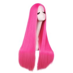 ⭐ Peluca de Kanekalon Lisa corte Recto 70 Cm Cosplay - Negro
