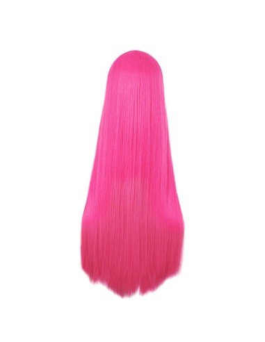 ⭐ Peluca de Kanekalon Lisa corte Recto 70 Cm Cosplay - Negro