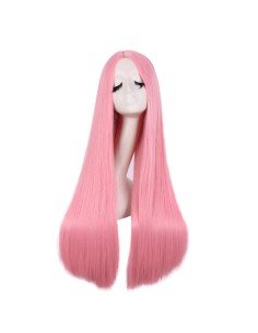 ⭐ Peluca de Kanekalon Lisa corte Recto 80 Cm Cosplay - Negro 2