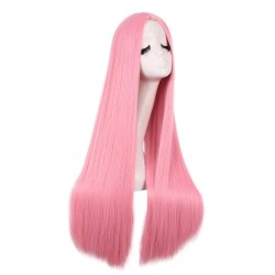 ⭐ Peluca de Kanekalon Lisa corte Recto 70 Cm Cosplay - Negro