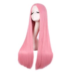⭐ Peluca de Kanekalon Lisa corte Recto 70 Cm Cosplay - Negro