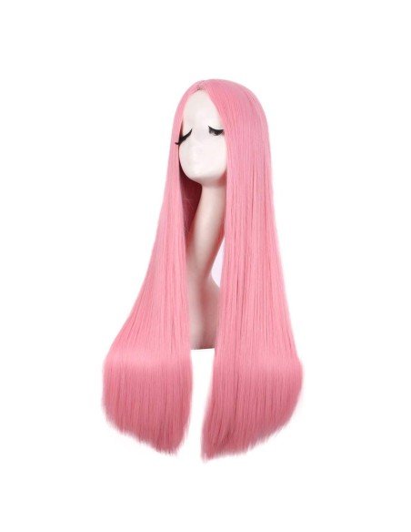 ⭐ Peluca de Kanekalon Lisa corte Recto 80 Cm Cosplay - Negro
