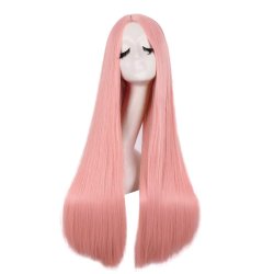 ⭐ Peluca de Kanekalon Lisa corte Recto 70 Cm Cosplay - Negro
