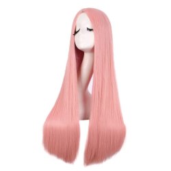 ⭐ Peluca de Kanekalon Lisa corte Recto 70 Cm Cosplay - Negro