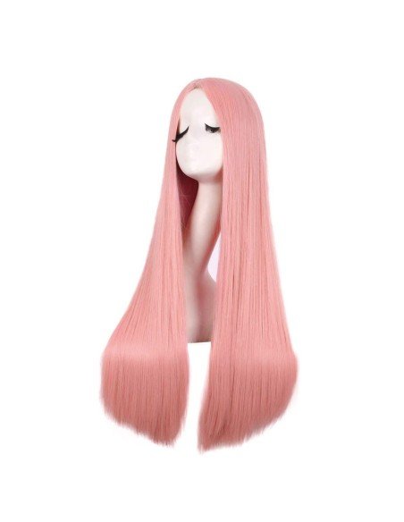 ⭐ Peluca de Kanekalon Lisa corte Recto 80 Cm Cosplay - Negro