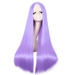 ⭐ Peluca de Kanekalon Lisa corte Recto 70 Cm Cosplay - Negro