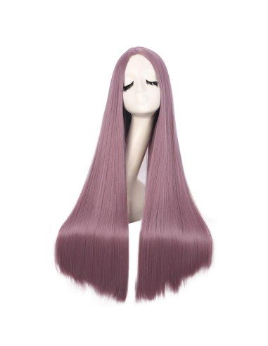 ⭐ Peluca de Kanekalon Lisa corte Recto 70 Cm Cosplay - Negro