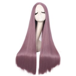 ⭐ Peluca de Kanekalon Lisa corte Recto 70 Cm Cosplay - Negro