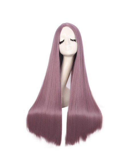 ⭐ Peluca de Kanekalon Lisa corte Recto 80 Cm Cosplay - Negro