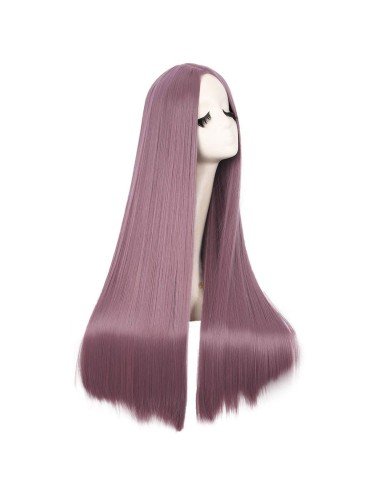 ⭐ Peluca de Kanekalon Lisa corte Recto 80 Cm Cosplay - Negro