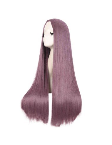 ⭐ Peluca de Kanekalon Lisa corte Recto 70 Cm Cosplay - Negro