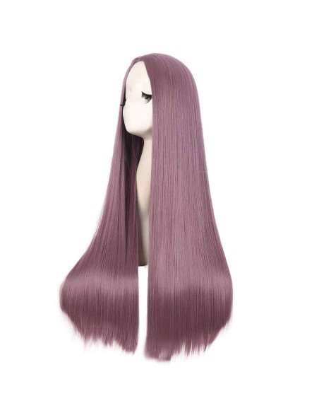 ⭐ Peluca de Kanekalon Lisa corte Recto 80 Cm Cosplay - Negro