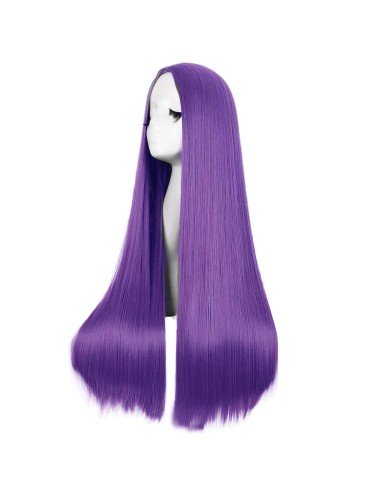 ⭐ Peluca de Kanekalon Lisa corte Recto 70 Cm Cosplay - Negro