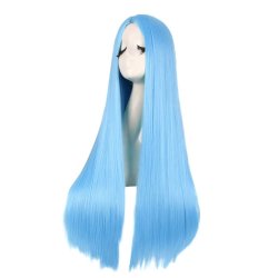 ⭐ Peluca de Kanekalon Lisa corte Recto 70 Cm Cosplay - Negro
