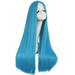 ⭐ Peluca de Kanekalon Lisa corte Recto 70 Cm Cosplay - Negro