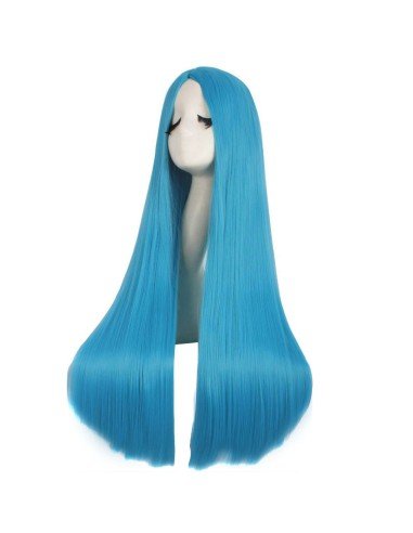 ⭐ Peluca de Kanekalon Lisa corte Recto 70 Cm Cosplay - Negro