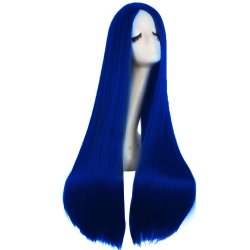 ⭐ Peluca de Kanekalon Lisa corte Recto 70 Cm Cosplay - Negro