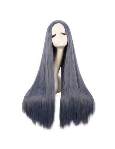 ⭐ Peluca de Kanekalon Lisa corte Recto 70 Cm Cosplay - Negro