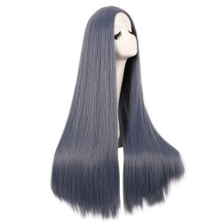 ⭐ Peluca de Kanekalon Lisa corte Recto 70 Cm Cosplay - Negro