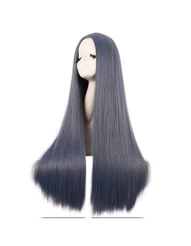 ⭐ Peluca de Kanekalon Lisa corte Recto 70 Cm Cosplay - Negro