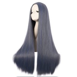 ⭐ Peluca de Kanekalon Lisa corte Recto 70 Cm Cosplay - Negro