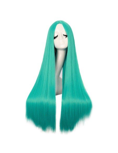 ⭐ Peluca de Kanekalon Lisa corte Recto 80 Cm Cosplay - Negro