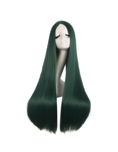⭐ Peluca de Kanekalon Lisa corte Recto 70 Cm Cosplay - Negro