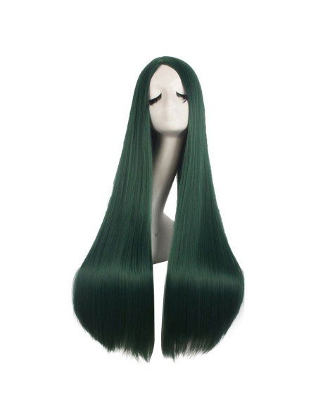⭐ Peluca de Kanekalon Lisa corte Recto 80 Cm Cosplay - Negro