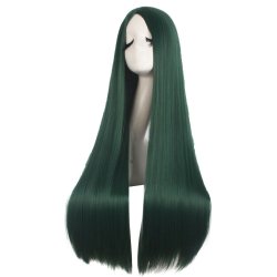 ⭐ Peluca de Kanekalon Lisa corte Recto 70 Cm Cosplay - Negro