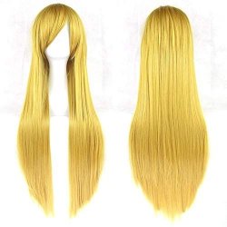⭐ Peluca de Kanekalon Lisa 80 Cm Cosplay Cabello largo