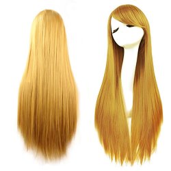 ⭐ Peluca de Kanekalon Lisa 80 Cm Cosplay Cabello largo