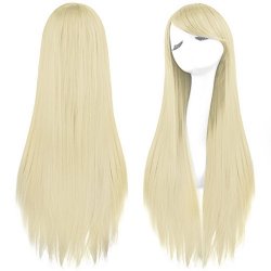 ⭐ Peluca de Kanekalon Lisa 80 Cm Cosplay Cabello largo