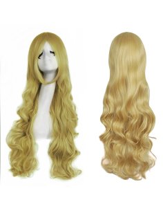 ⭐ Peluca Cosplay Ondulada 80cm Kanekalon Rubio