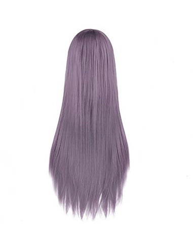 ⭐ Peluca Cosplay lisa 80cm Kanekalon Lila Pop