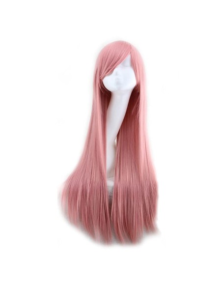 ⭐ Peluca Cosplay lisa 80cm Kanekalon Palo de Rosa ⭐ Peluca Cosplay lisa 80cm Kanekalon Palo de Rosa