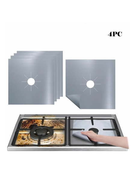 ⭐ Setx4 láminas Antiadherentes fogones Estufa Reutilizables ⭐ Setx4 láminas Antiadherentes fogones Estufa Reutilizables