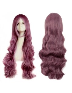 ⭐ Peluca Cosplay Ondulada 80cm Kanekalon Lilac Pop