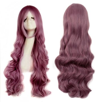 ⭐ Peluca Cosplay Ondulada 80cm Kanekalon Lilac Pop