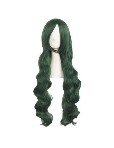⭐ Peluca Cosplay Ondulada 80cm Kanekalon Verde Pino ⭐ Peluca Cosplay Ondulada 80cm Kanekalon Verde Pino