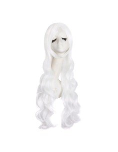 ⭐ Peluca Cosplay Ondulada 80cm Kanekalon Blanco 2