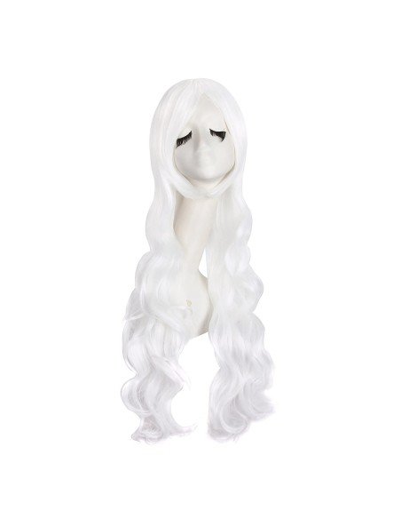 ⭐ Peluca Cosplay Ondulada 80cm Kanekalon Blanco ⭐ Peluca Cosplay Ondulada 80cm Kanekalon Blanco