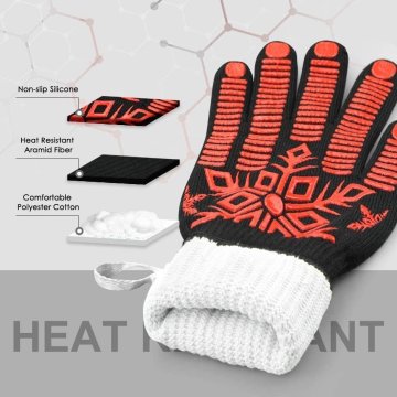 ⭐ Guantes BBQ Hornear Silicona Termo Resistente Calor