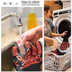 ⭐ Guantes BBQ Hornear Silicona Termo Resistente Calor