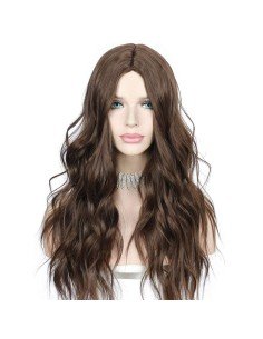 ⭐  Peluca Color Natural 60cm cabello sintético Rubio Oscuro 2