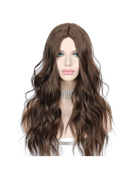 ⭐  Peluca Color Natural 60cm cabello sintético Rubio Oscuro ⭐  Peluca Color Natural 60cm cabello sintético Rubio Oscuro