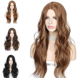 ⭐  Peluca Color Natural 60cm Cabello Sintético kanekalón